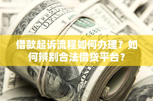武汉借款起诉流程如何办理？如何辨别合法借贷平台？