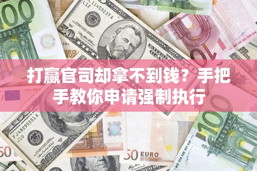 武汉打赢官司却拿不到钱？手把手教你申请强制执行