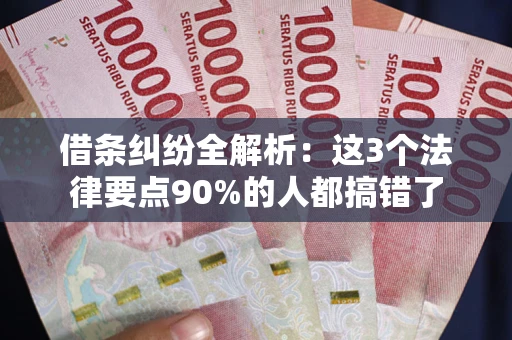 武汉借条纠纷全解析：这3个法律要点90%的人都搞错了