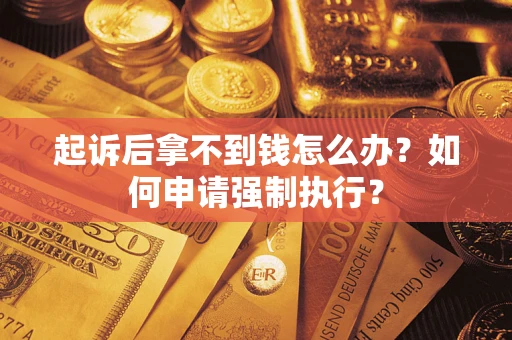 武汉起诉后拿不到钱怎么办？如何申请强制执行？