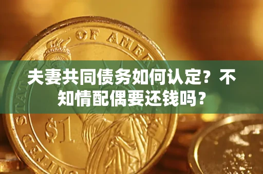 武汉夫妻共同债务如何认定？不知情配偶要还钱吗？