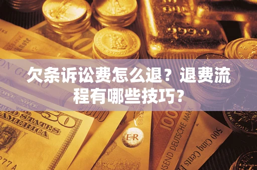武汉欠条诉讼费怎么退？退费流程有哪些技巧？