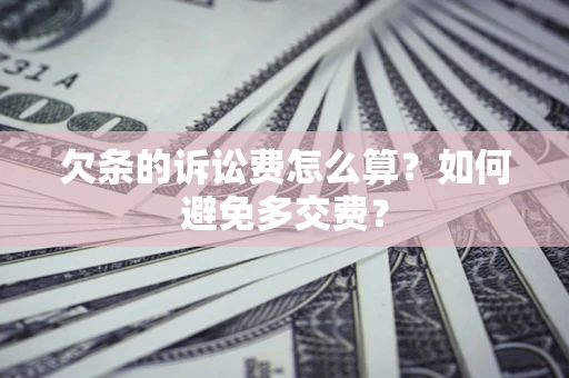 武汉欠条的诉讼费怎么算？如何避免多交费？