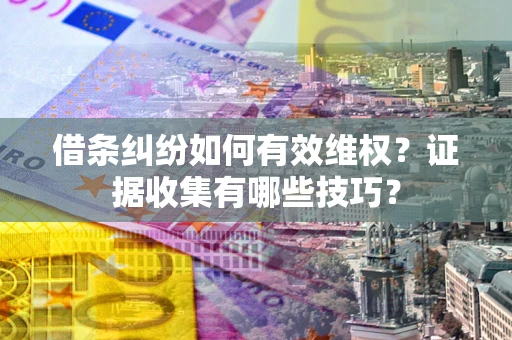武汉借条纠纷如何有效维权？证据收集有哪些技巧？