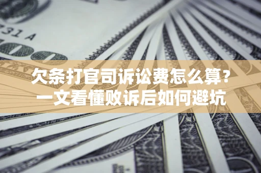 武汉欠条打官司诉讼费怎么算？一文看懂败诉后如何避坑