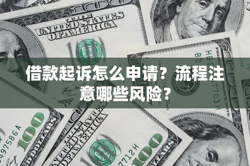 武汉借款起诉怎么申请？流程注意哪些风险？
