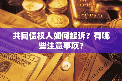 武汉共同债权人如何起诉？有哪些注意事项？